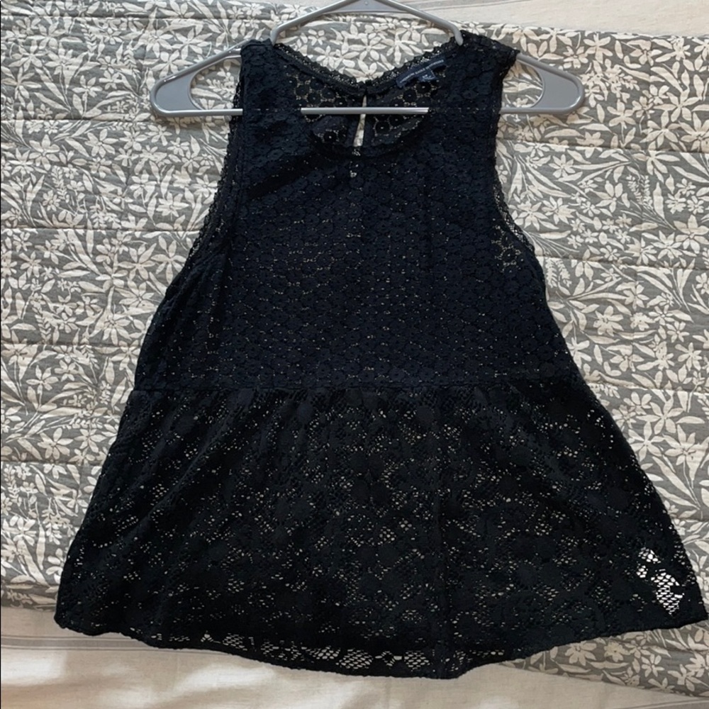 Black lace blouse